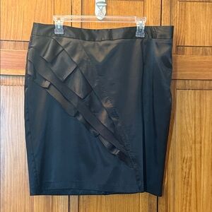 Apt. 9 Black Pencil Skirt with Layered Detail size 16